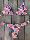 Bikini Basic Cheeky Bottom Triangle Top Pitaya