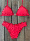 Bikini Wide Sides Ripple Cherry