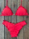 Bikini Wide Sides Ripple Cherry