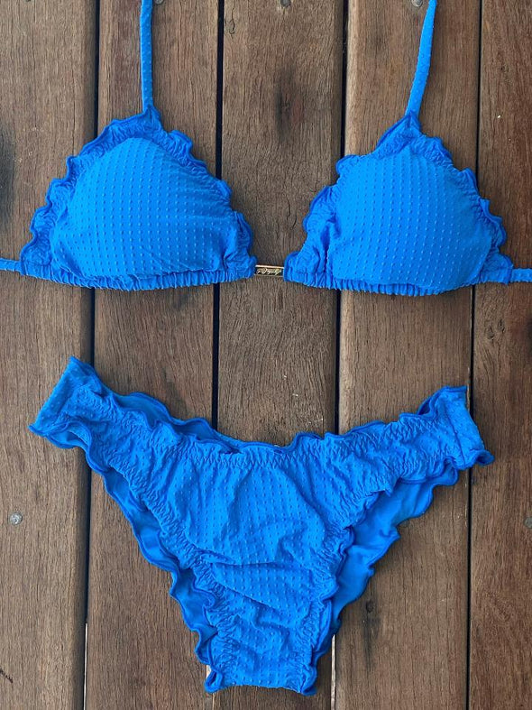 Bikini Wide Sides Ripple Blue Skies (textured)