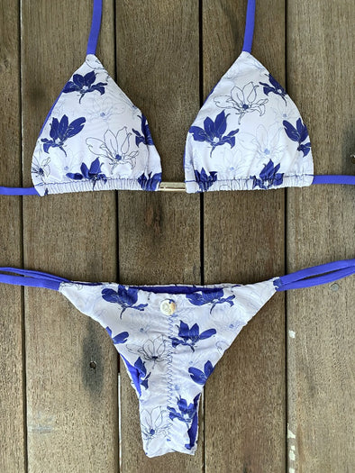 Bikini Tie Sides April Flowers