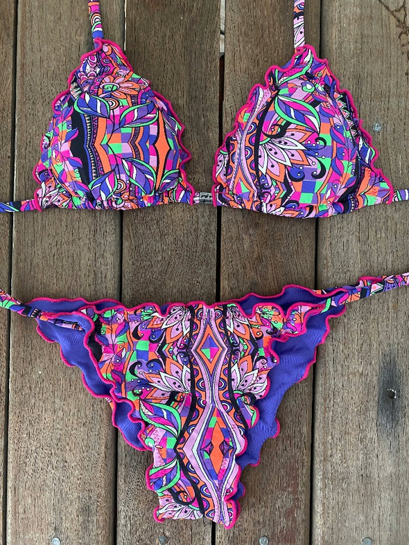 Bikini Tie Sides Ripple Delic